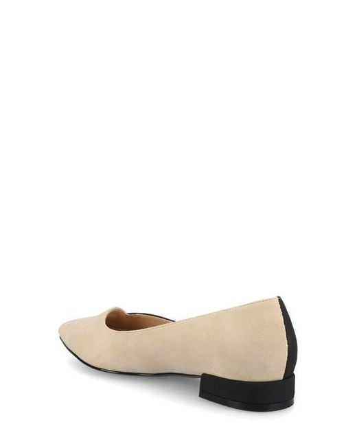 Journee Collection Black Carmin Pointed Toe Flat
