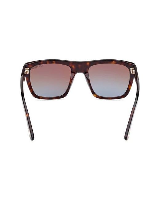 Tom Ford Brown Alberto 55Mm Gradient Square Sunglasses for men