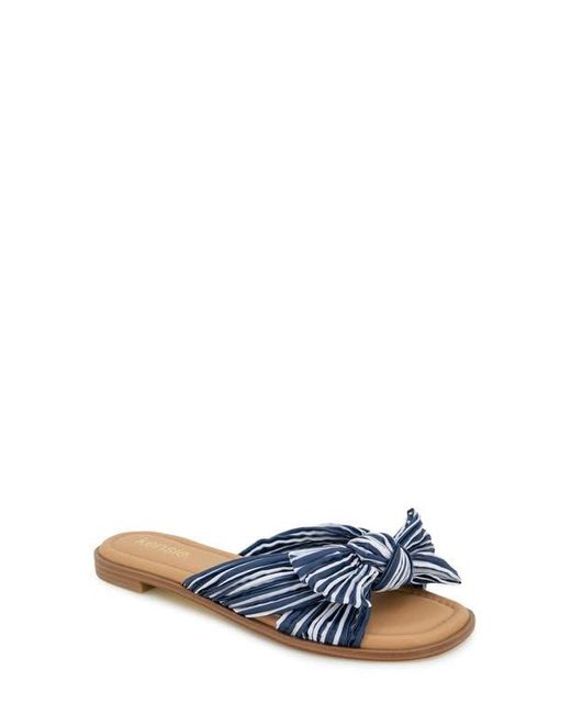 Kensie Blue Renata Bow Slide Sandal