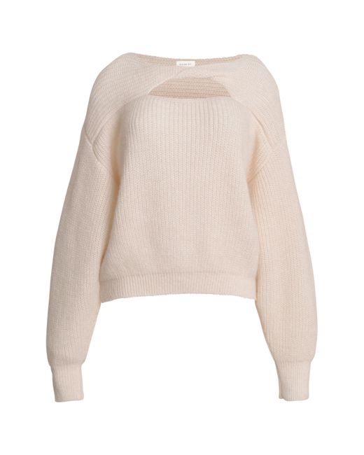 Eleven Six Wool Emma Twist Detail Alpaca Blend Sweater In Ivory At ...