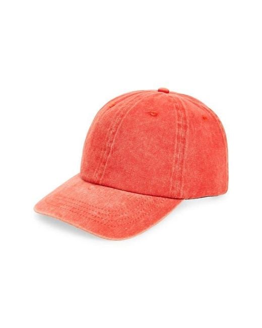 Nordstrom Rack Red Washed Baseball Cap for men