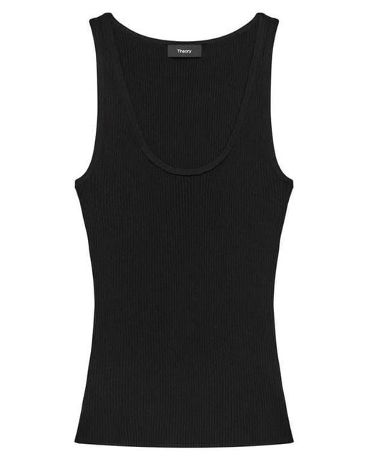 Theory Black Compact Rib Tank