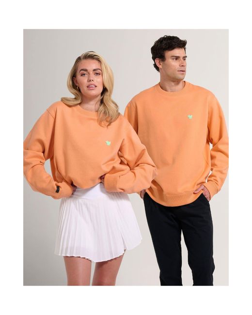 BAD BIRDIE Orange Crewneck Sweatshirt for men