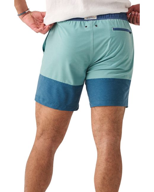 Faherty Beacon Colorblock Swim Trunks in Blue for Men Lyst