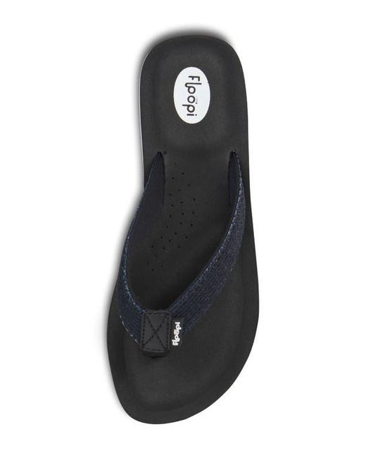 FLOOPI Black Sofia Sparkly Flip Flop
