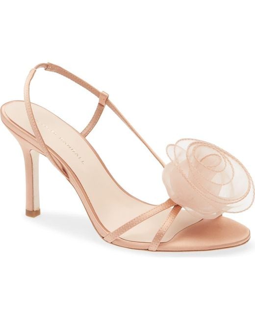 Loeffler Randall Pink Steph Rosette Slingback Sandal
