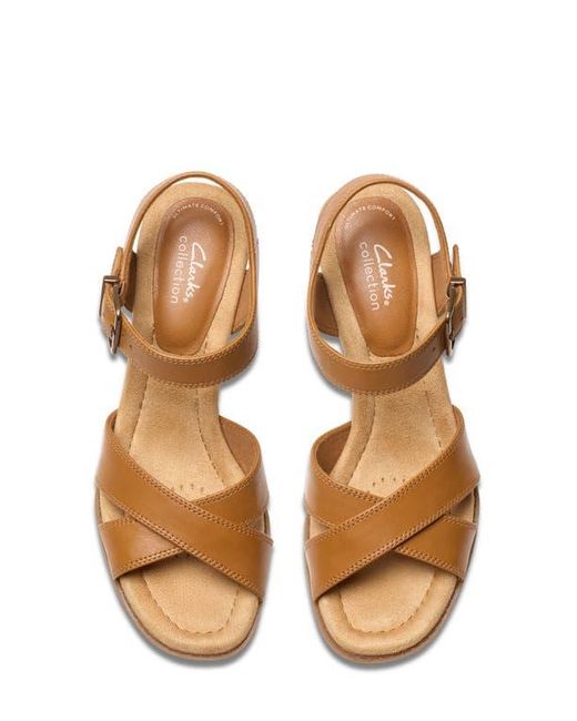 Clarks Brown Emmalae Iris Wedge Sandal