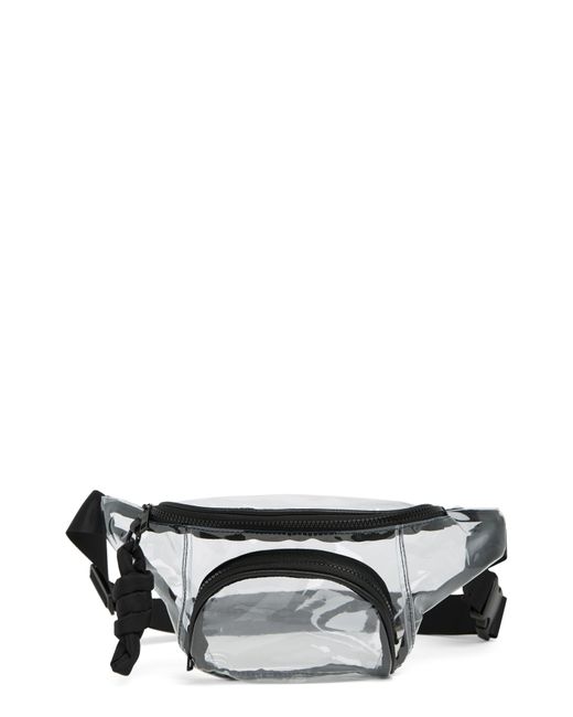 Madden Girl Black Clear Vinyl Belt Bag