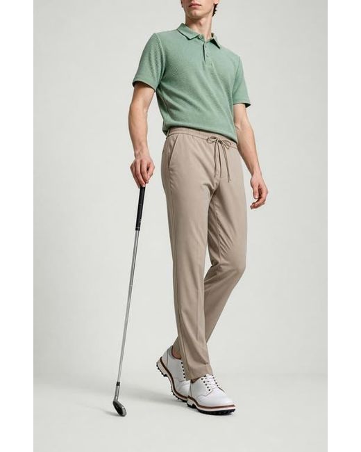 Noize Green Jim Waffle Performance Polo for men