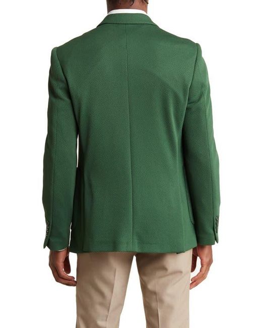 Tom Baine Green Performance Two-Button Waffle Sport Coat for men