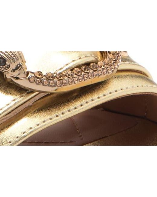 Kurt Geiger Metallic Mayfair Eagle Block Heel Sandal