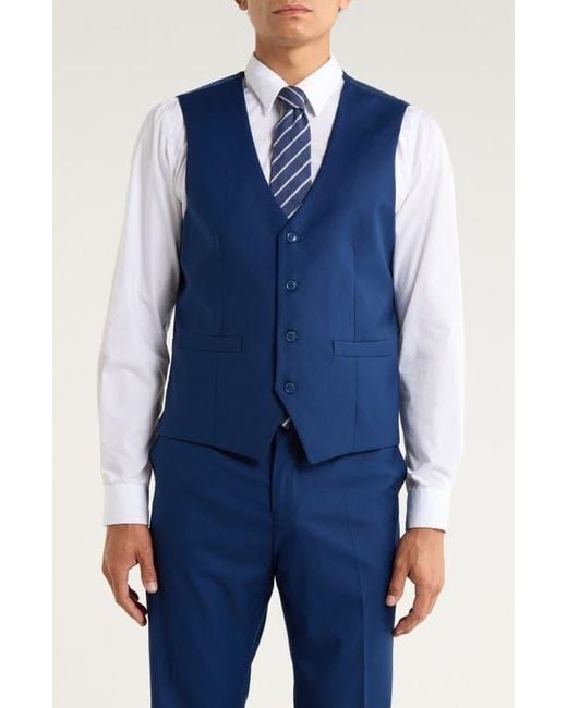 ZEGARIE Blue Mélange 3-Piece Suit for men