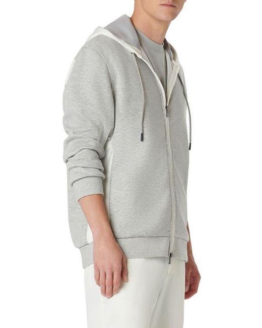 Bugatchi Gray Full Zip Hoodie for men
