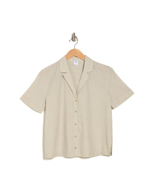Melrose and Market Multicolor Femme Stripe Cotton Camp Shirt