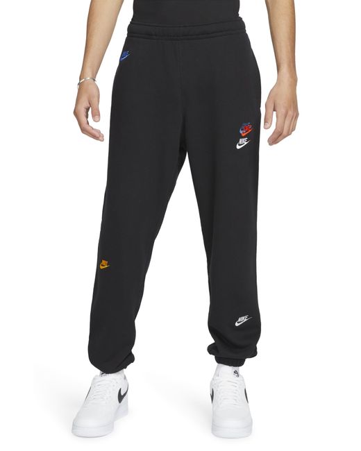 Nike Cotton Sportswear Essentials+ Embroidered Swooshes Sweatpants In Black/ black At Nordstrom Rack for Men | Lyst