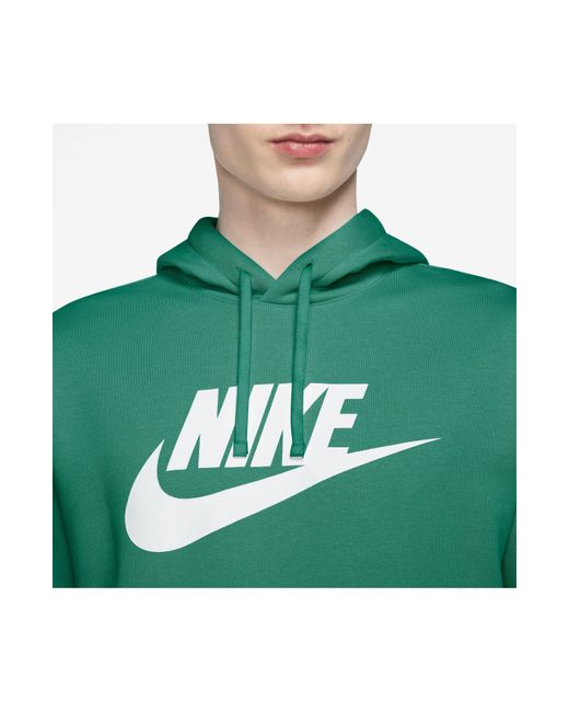 Nike Green Sportswear Club Fleece Logo Hoodie for men
