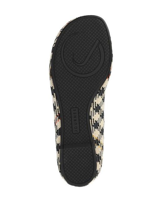 Journee Collection Black Aria Knit Flat