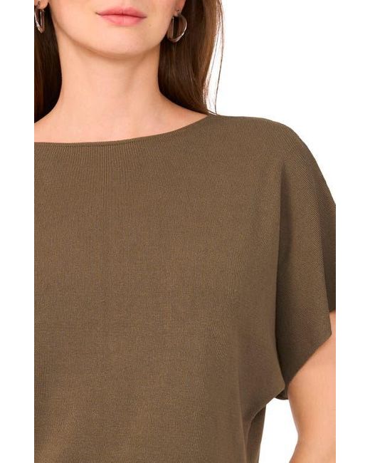 Halogen® Blue Short Sleeve Crop Sweater