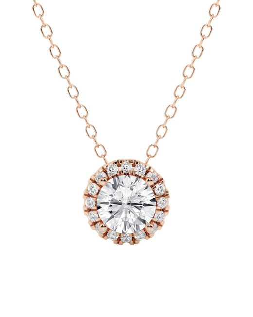 Badgley Mischka White Lab Created Diamond Halo Necklace