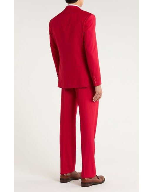 ZEGARIE Red Mélange 3-Piece Suit for men