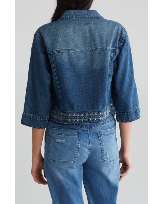 Democracy Blue Embroidered Jean Jacket