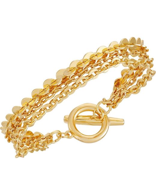 Vince Camuto Metallic Triple Chain Toggle Bracelet