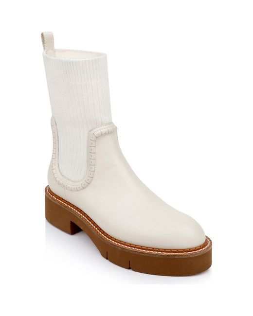 Dee Ocleppo White Kingman Platform Bootie
