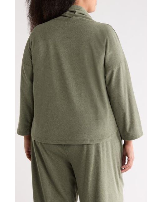 Max Studio Green Funnel Neck Top