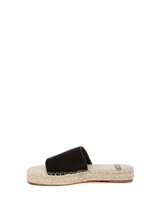 Rag & Co Black Huntra Espadrille Slide Sandal
