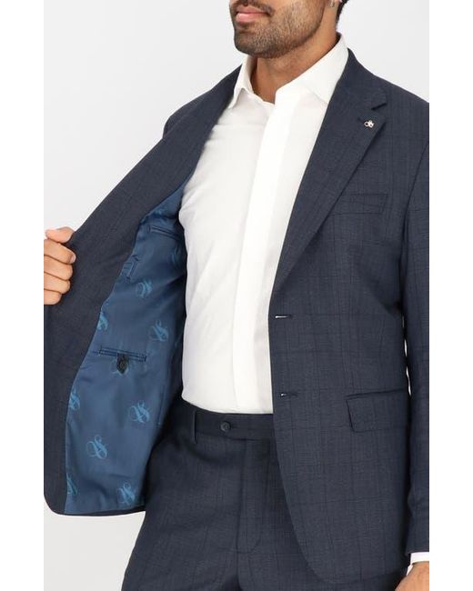 Scotch & Soda Blue Check Stretch Wool Sport Coat for men