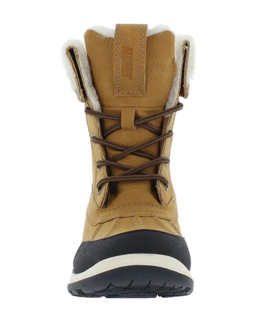 Khombu Green Rory Faux Shearling Trimmed Waterproof Boot In Tan Black At Nordstrom Rack