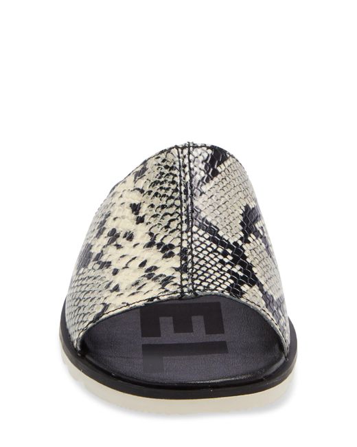 Sorel Ella Ii Block Slide Sandal In Black At Nordstrom Rack - Lyst