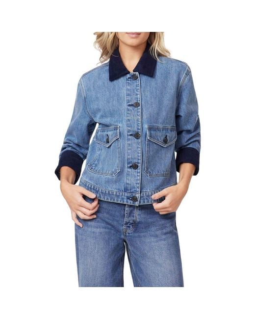 Scotch & Soda Blue Chore Crop Denim Jacket