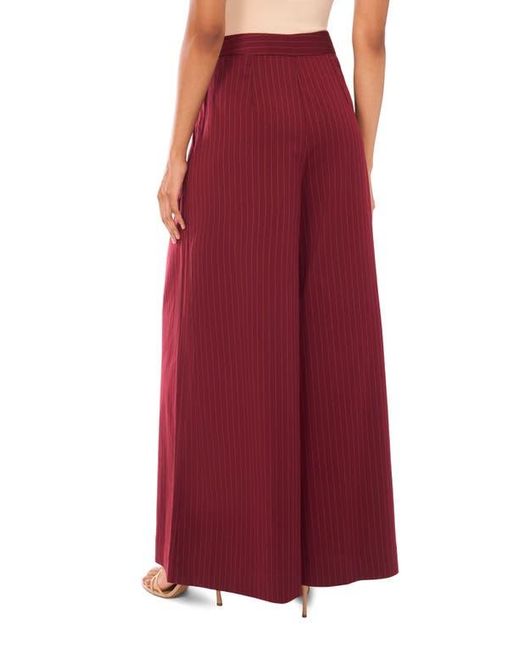 Parker Red Pinstripe Wide Leg Pants