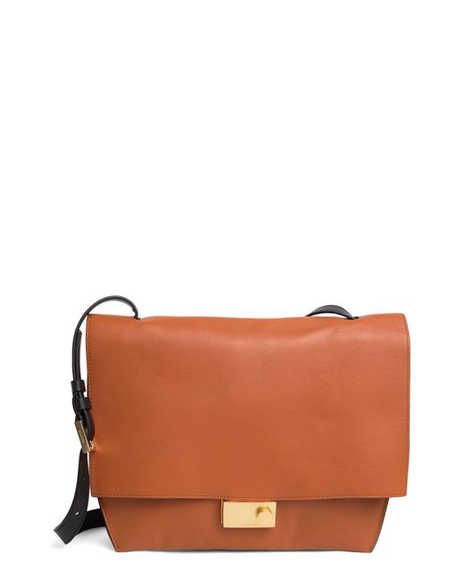 AllSaints Brown Charterhouse Leather Shoulder Bag