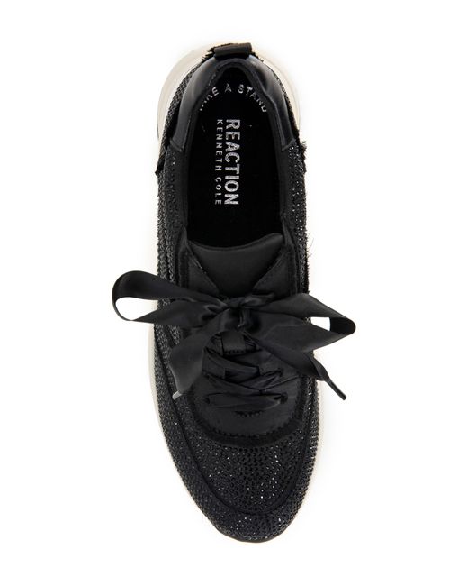Kenneth Cole Black Claire Rhinestone Embellished Sneaker