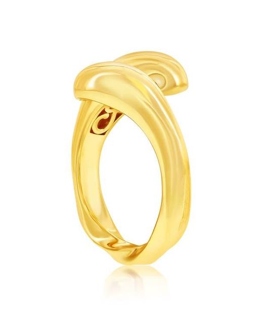 Simona Yellow Puffed Bypass Ring
