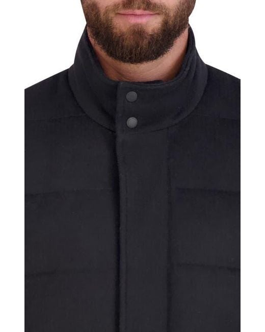 Cole Haan Blue Padded Down Wool Blend Jacket for men