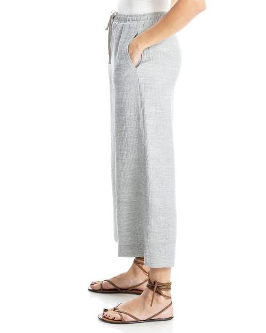 Max Studio Gray Double Weave Cropped Pants