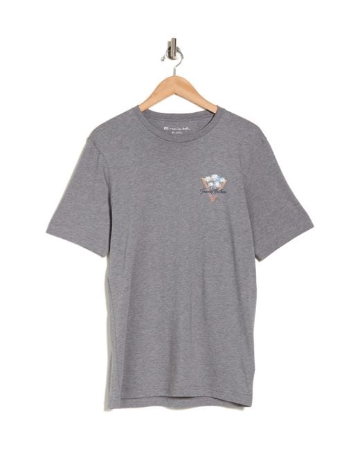 Travis Mathew Gray Velocity Cotton Graphic T-shirt for men