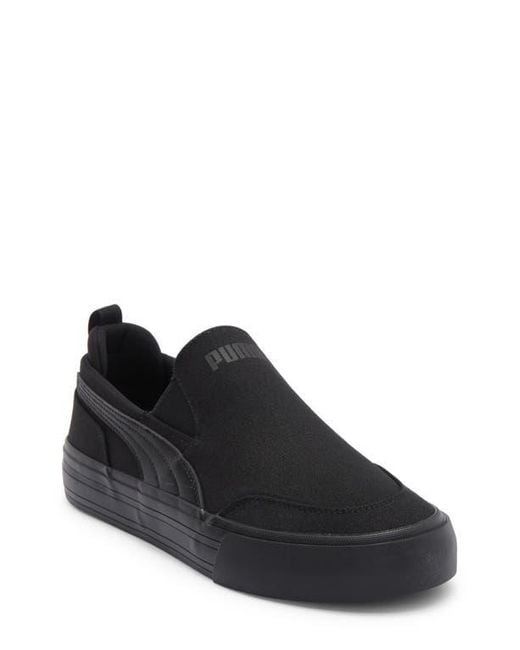 PUMA Black Court Classic Slip-On Sneaker for men