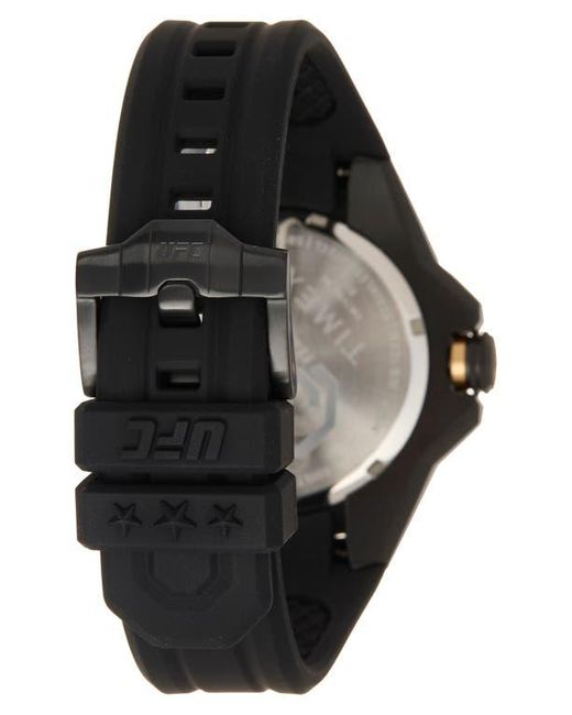 Timex Black Ufc Pro 30Th Anniversary Silicone Strap Watch, 45Mm for men