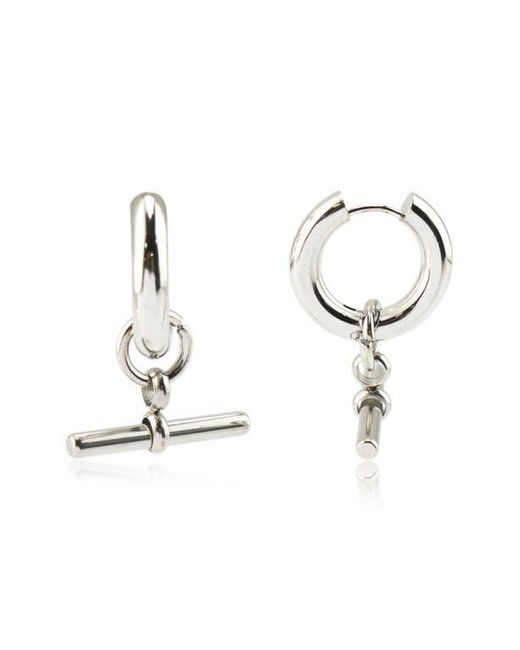 Rebel White Toggle Drop Earrings