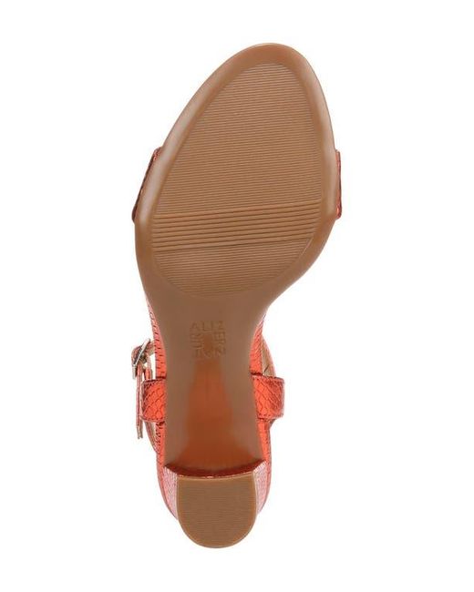 Naturalizer Pink Bristol Block Heel Ankle Strap Sandal