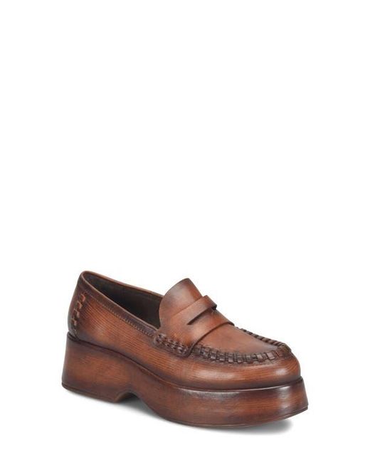 Kork-Ease Brown Pixie Platform Penny Loafer