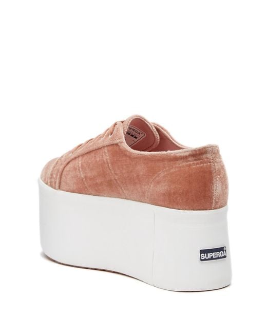 Pink superga deals platform