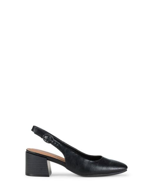 BareTraps Black Ester Block Heel Slingback Pump