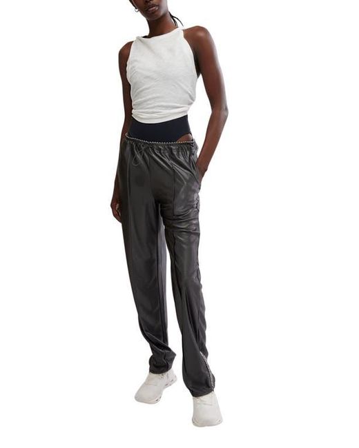 Free People Black Roll With It Drawcord Pants
