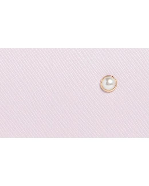 Kate Spade Pink Madison Studded Faux Pearl Crossbody Bag