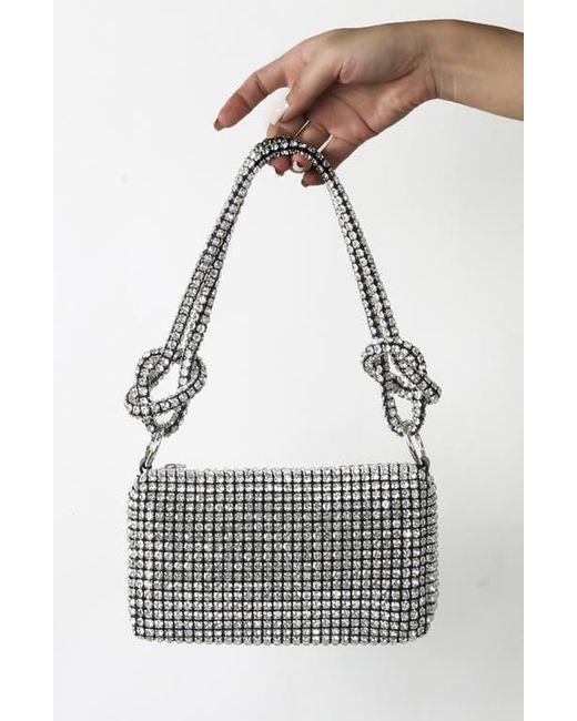 BERNESS Metallic Rhinestone Rectangular Shoulder Bag